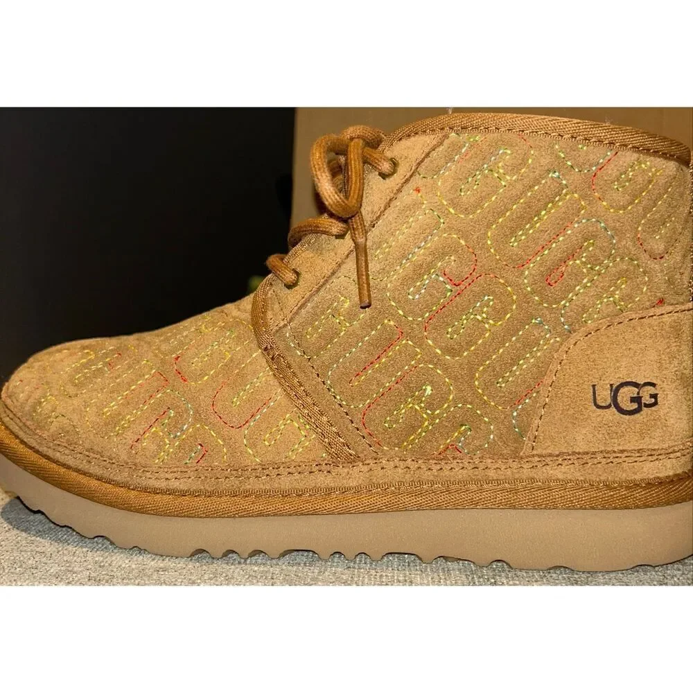 UGG Kids' Neumel II Graphic Stitch boots size 5